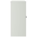 vidaXL Armoire de bureau avec 2 portes Gris 90 cm Acier