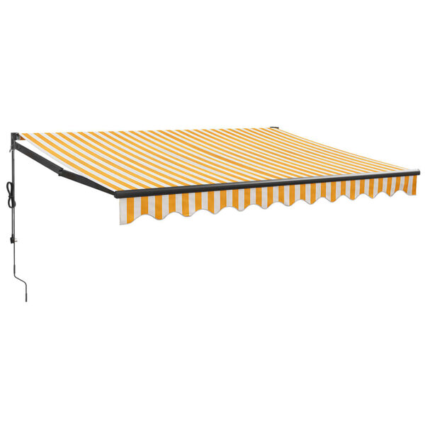 vidaXL Auvent rétractable automatique jaune et blanc 3x2 5 m