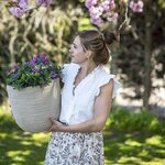 Capi Pot à fleurs Waste Rib 35x34 cm Beige terrazzo