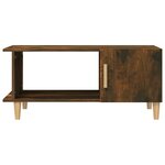 vidaXL Table basse chêne fumé 90x50x40 cm bois d'ingénierie