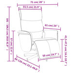 vidaXL Fauteuil inclinable de massage repose-pieds noir similicuir