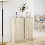 vidaXL Buffet avec LED chêne sonoma 77x34x85 cm bois d'ingénierie