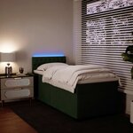 vidaXL Sommier à lattes de lit avec matelas Vert foncé 100x200 cm