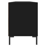 vidaXL Meuble TV noir 150x30x44 5 cm bois d'ingénierie