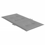 vidaXL Coussins de chaise de jardin à dossier bas lot de 4 gris