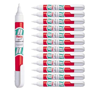 Stylo de correction liquide pointe plastique 7 ml x 12 PENTEL