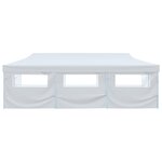 vidaXL Tente de réception escamotable avec 8 parois 3 x 9 m Blanc