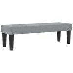 vidaXL Lit avec sommier et banc gris clair 140x190 cm en tissu