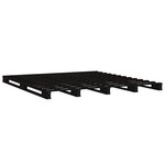 vidaXL Lit de palette noir 120x190 cm Bois pin massif Petit Double