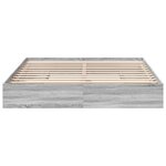 vidaXL Cadre de lit à tiroirs sonoma gris 180x200 cm bois d'ingénierie