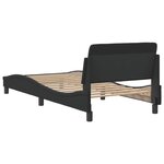 vidaXL Cadre de lit avec tête de lit Noir 80x200 cm Similicuir