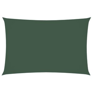 vidaXL Voile de parasol tissu oxford rectangulaire 2x4 m vert foncé
