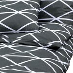 vidaXL Ensemble de housse de couette Gris 135x200 cm Coton