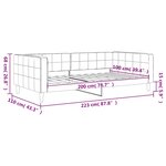 vidaXL Lit de repos vert foncé 100x200 cm velours