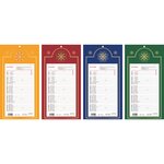 Calendrier mural mensuel 16 x 33 cm 12 Feuilles coloris aléatoire LECAS