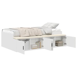 vidaXL Cadre de lit de rangement blanc 90x190 cm