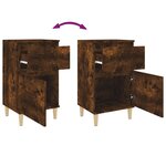 vidaXL Table de chevet chêne fumé 40x35x70 cm