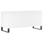 vidaXL Armoire à disques blanc 100x38x48 cm bois d'ingénierie