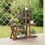vidaXL Support à fleurs 95x25x96 cm bois massif de sapin