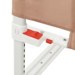 vidaXL Barrière de sécurité de lit d'enfant Taupe 160x25 cm Tissu