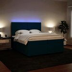 vidaXL Sommier à lattes de lit et matelas Bleu 200x200 cm velours