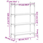 vidaXL Bibliothèque à 4 niveaux chêne sonoma 80x30x120 cm