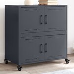 vidaXL Buffet anthracite 68 5x39x72 cm acier laminé à froid