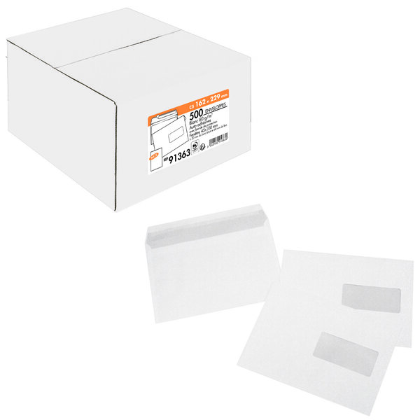 Enveloppe 162x229 Itali 90g F 45x100 - Lot de 500