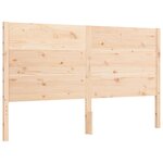 vidaXL Cadre de lit avec tête de lit 160x200 cm bois massif