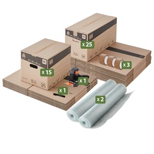 Pack and Move - Kit déménagement T3/T4 + marqueur noir et 3 adhésifs offerts