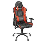 Trust GXT 708R Rest Gaming Chair - Accoudoirs - Dossier réglable entre 90° et 180° - Coussin lombaire et cervical - Roues en nylon - Piston à gaz classe 4 - Base en métal - Max. 150kg - Couleur Noir/Rouge