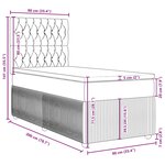 vidaXL Sommier à lattes de lit avec matelas Rose 90x200 cm Velours