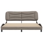 vidaXL Cadre de lit avec tête de lit Taupe 180x200 cm Tissu