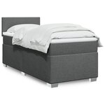 vidaXL Sommier à lattes de lit et matelas Gris foncé 90x190 cm Tissu
