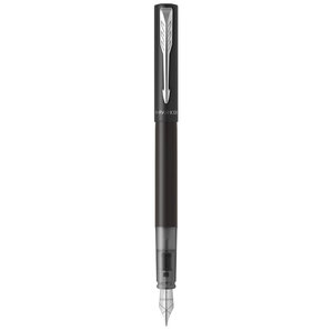 PARKER VECTOR XL Stylo plume laque noire métallisée sur laiton plume moyenne encre bleue Coffret cadeau