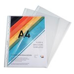 Etui de 100 pochettes perforées ouverte 2 côtés PP lisse 6/100e EXACOMPTA