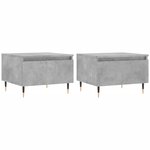 vidaXL Tables basses 2 Pièces gris béton 50x46x35 cm bois d'ingénierie