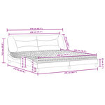 vidaXL Lit avec matelas crème 200x200 cm tissu