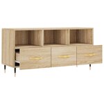 vidaXL Meuble TV chêne sonoma 102x36x50 cm bois d'ingénierie