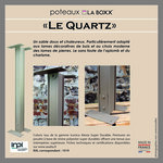 "LE QUARTZ"  poteau universel pour boîte aux lettres. Glissières pour lames décoratives Décolame