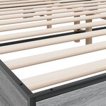 vidaXL Cadre de lit sonoma gris 180x200 cm bois d'ingénierie et métal