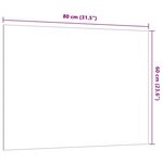 vidaXL Tableau noir magnétique mural noir 80x60 cm verre trempé