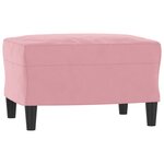 vidaXL Ensemble de canapés 3 Pièces rose velours