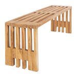 2 Bancs en teck BENIDORM 90/140 cm