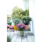 Pot de fleurs Rond LOFT URBAN - Plastique - Percé - Réservoir - Avec roulettes - Ø 40 - Vert