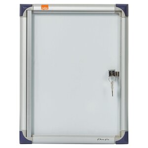 Vitrine d'intérieur extra-plate porte-battante fond magnétique, 1 feuille A4, dimensions L25,5 x H34 x P2,2 cm