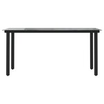 vidaXL Ensemble à manger de jardin 7 Pièces Noir Rotin PVC