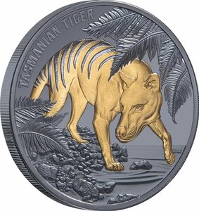 Monnaie TASMANIAN TIGER Gilded 1 Oz Argent 1$ Niue 2026