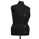 vidaXL Mannequin de robe ajustable pour femme Noir L Taille 44-50