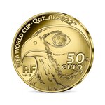 FIFA QATAR -  COUPE DU MONDE 2022 Monnaie de 50€ Or